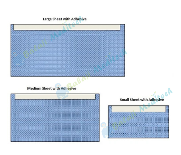 Large/Medium/Small Sheet with adhesive